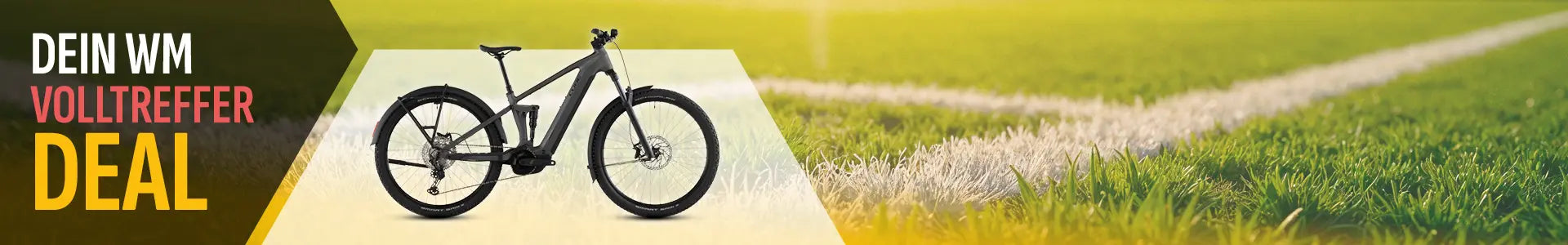 WM Herobanner - Aufschrift "Dein WM Volltreffer Deal" - Kategorie E-MTB - Desktop