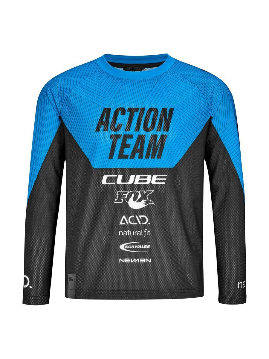 Cube JUNIOR Trikot lang X Actionteam #Wähle Deine Farbe_black/blue