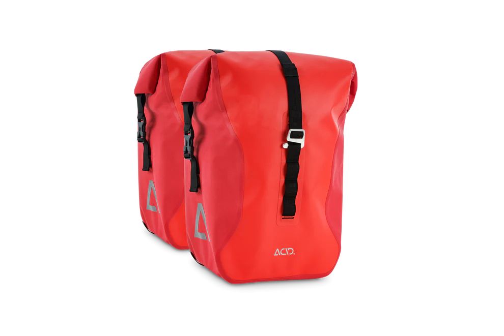 Acid Fahrradtasche TRAVLR PRO 20/2 - Liquid-Life #Wähle Deine Farbe_flame´n´black