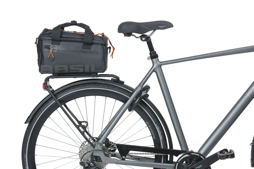 BASIL Gepäckträgertasche Miles Tarpaulin MIK 2.0 - Liquid-Life #Wähle Deine Farbe_black orange