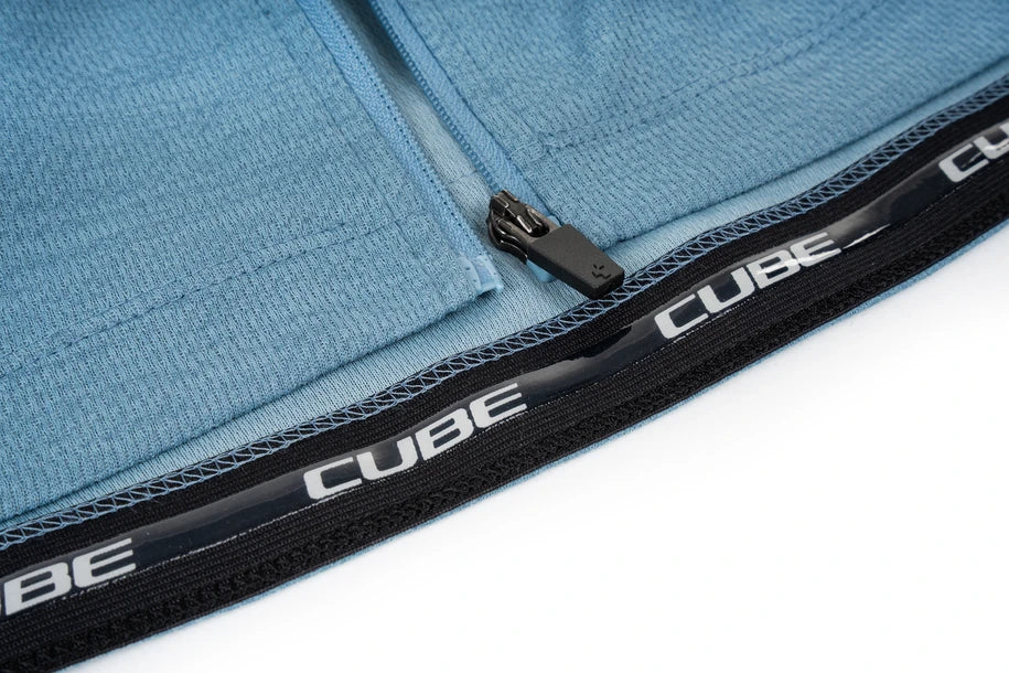 Cube GRAVEL Trikot Full Zip CARGO kurzarm - Liquid-Life #Wähle Deine Farbe_blue