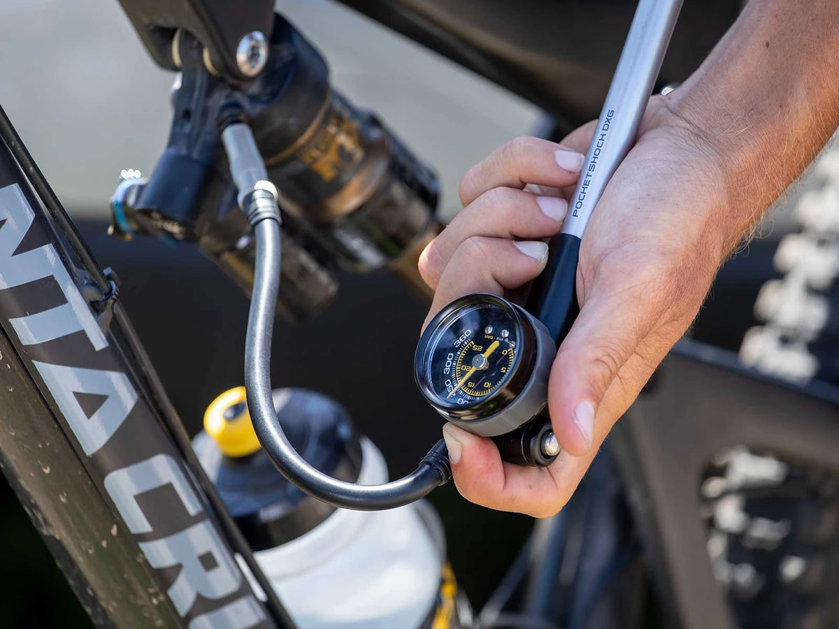 Topeak Pocket Shock DXG XL mit Stahlflex-Schlauch - Liquid-Life #Wähle Deine Farbe_