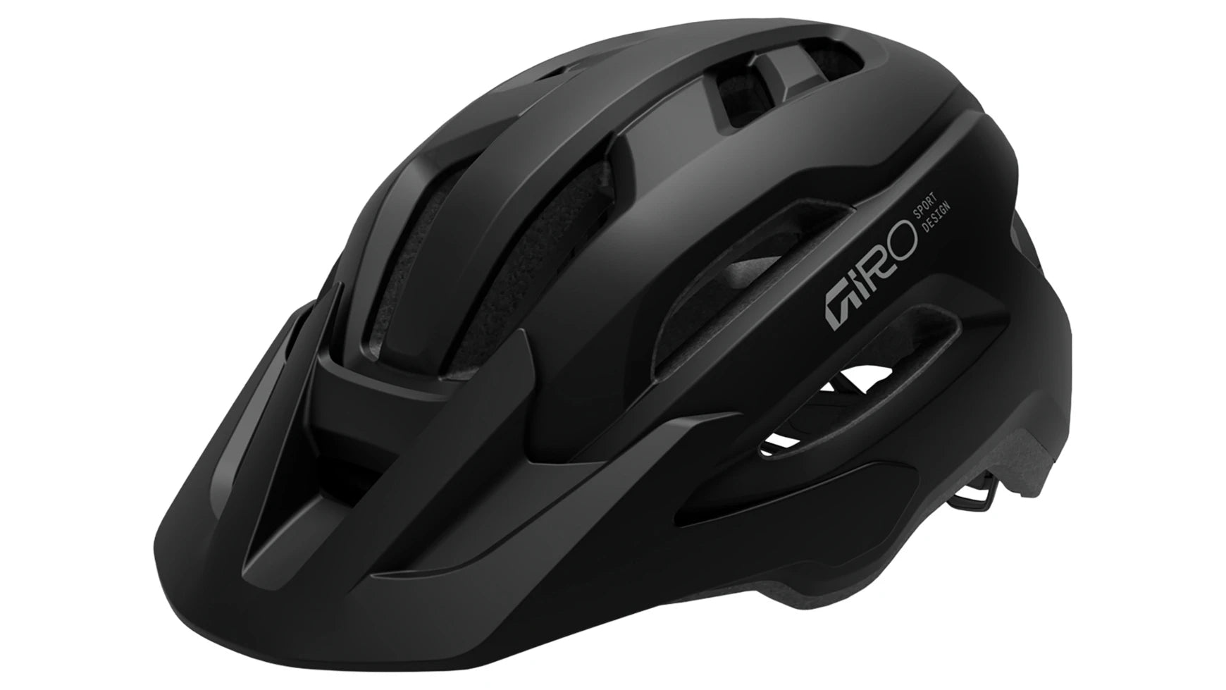 Schwarzer Giro Fahrradhelm mit Belüftungsöffnungen, geeignet für sportliche Radfahrer.