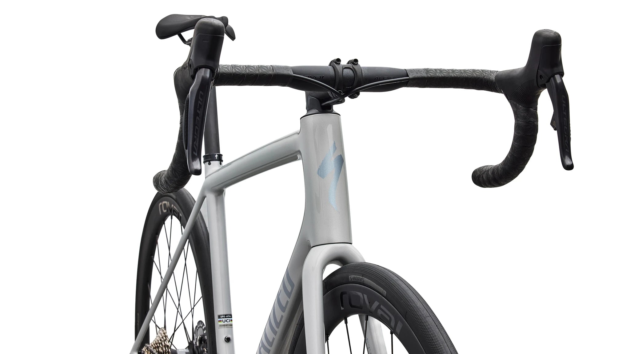 Specialized Aethos Expert Di2 Gloss Dolomite Metallic / Blue Pearl Over Shadow Silver 2026
