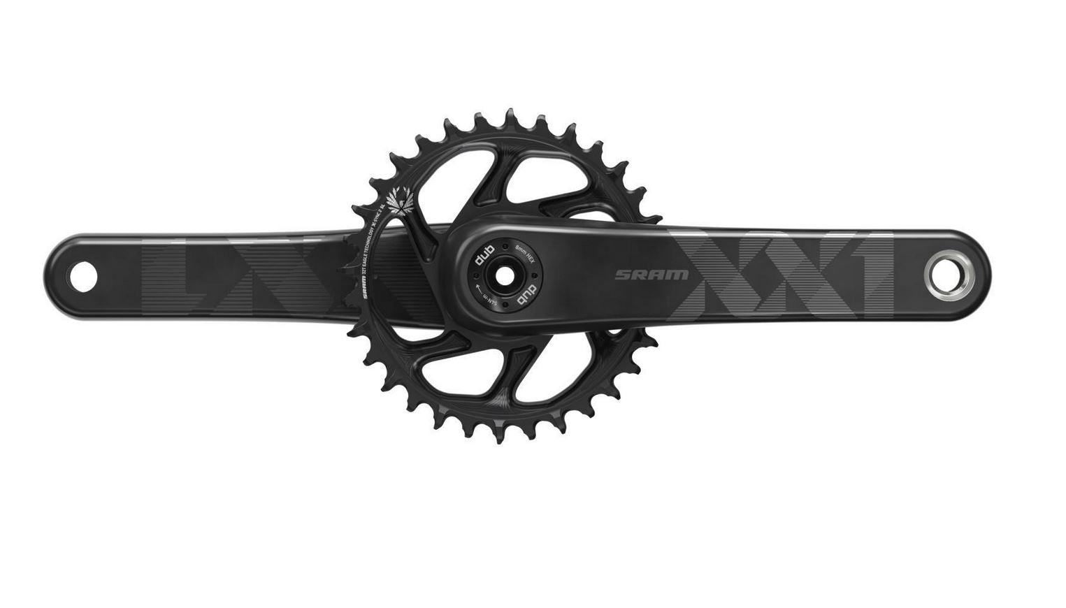Sram Kurbelgarnitur XX1 Eagle DUB 34T DM Boost - Liquid-Life #Wähle Deine Farbe_Black