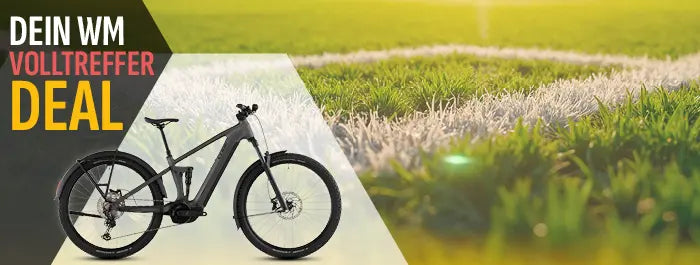 WM Herobanner - Aufschrift "Dein WM Volltreffer Deal" - Kategorie E-MTB - Mobile
