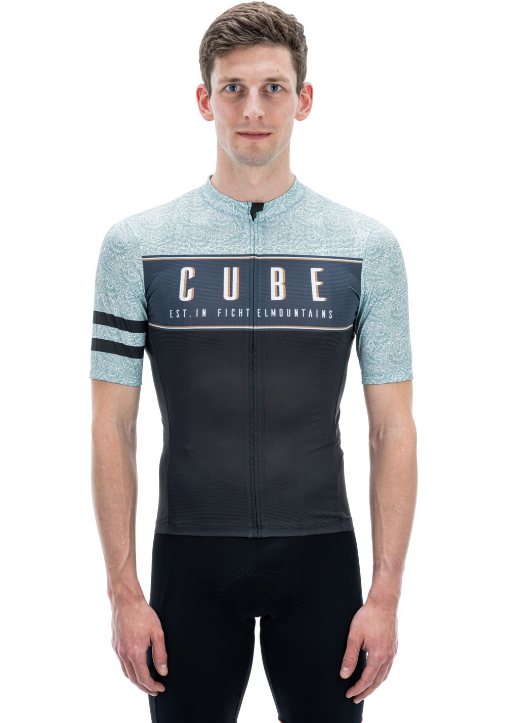 Cube BLACKLINE Trikot CMPT kurzarm Grey/Blue - Liquid-Life