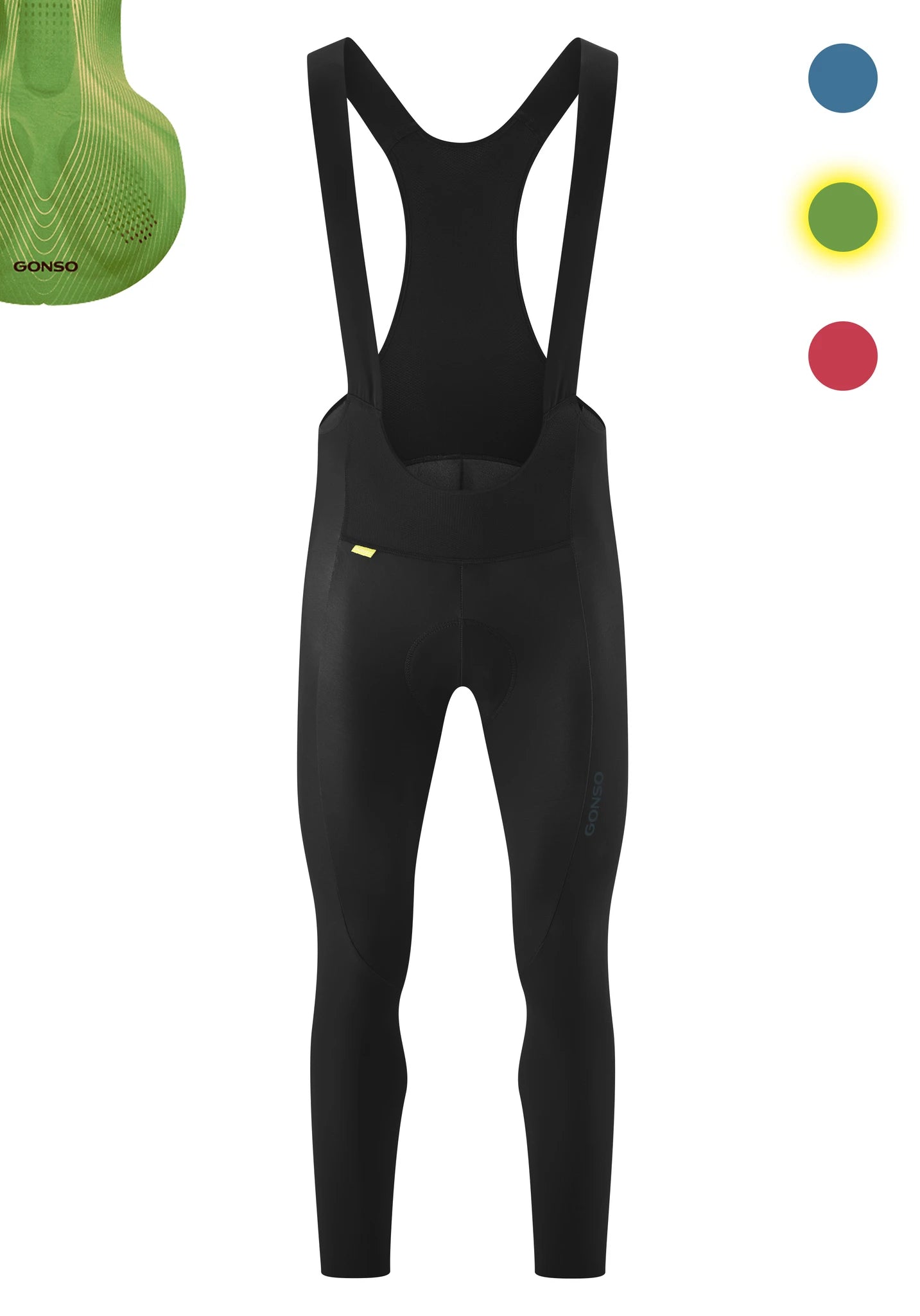 Gonso Herren Radhose-Thermo-bib - Liquid-Life #Wähle Deine Farbe_black / bright green