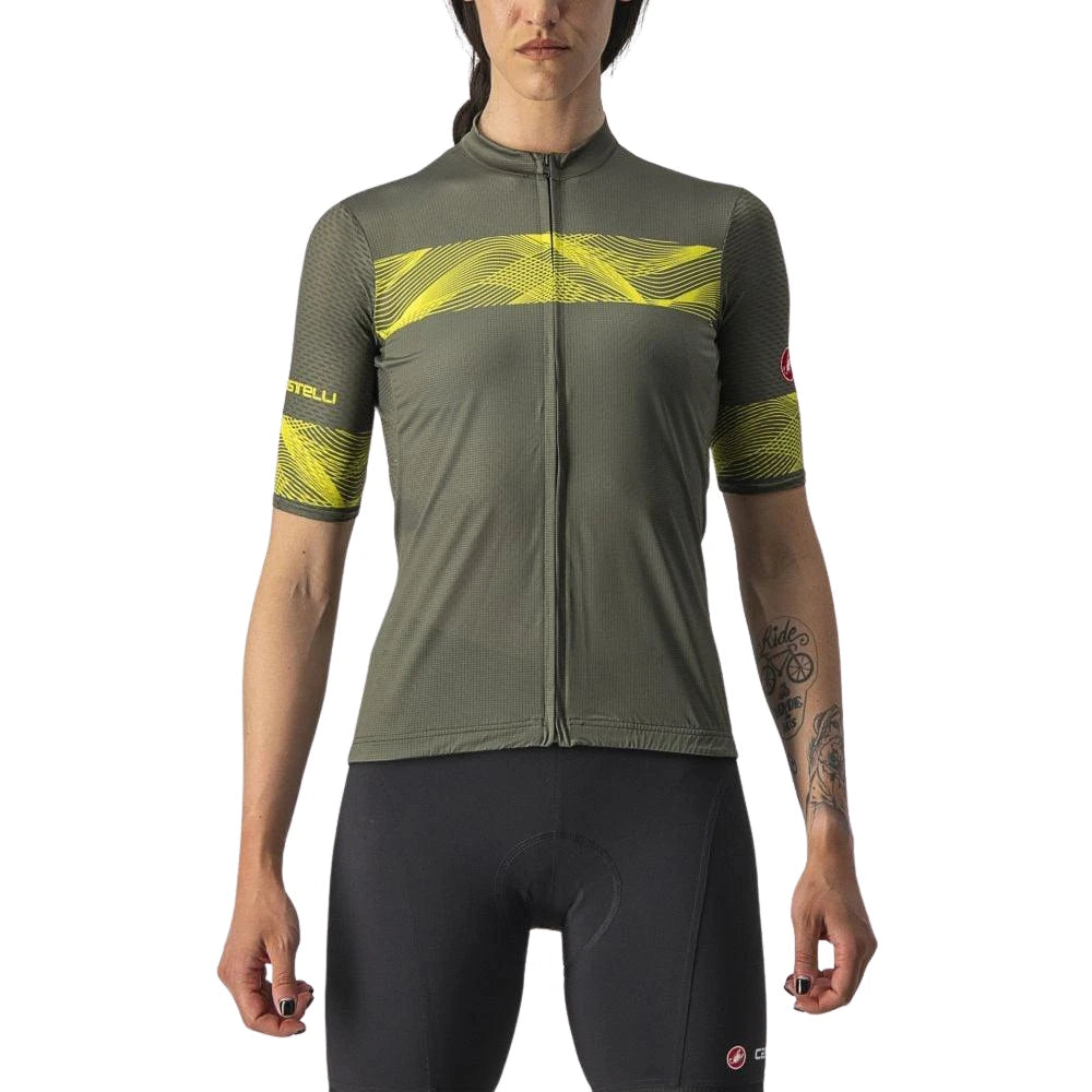 Castelli Fenice Damen Jersey - Liquid-Life #Wähle Deine Farbe_Military Green/Sulphur