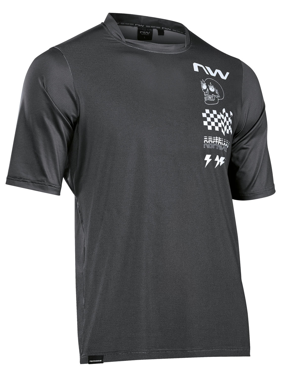 Northwave Bomb Jersey SS #Wähle Deine Farbe_Black/WhiteS