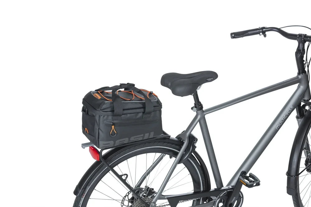 BASIL Gepäckträgertasche Miles Tarpaulin MIK 2.0 - Liquid-Life #Wähle Deine Farbe_black orange