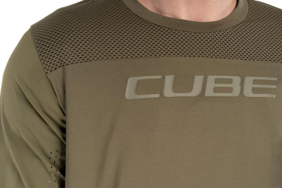 Cube MTB Rundhalstrikot PRO TM langarm - Liquid-Life #Wähle Deine Farbe_reed green