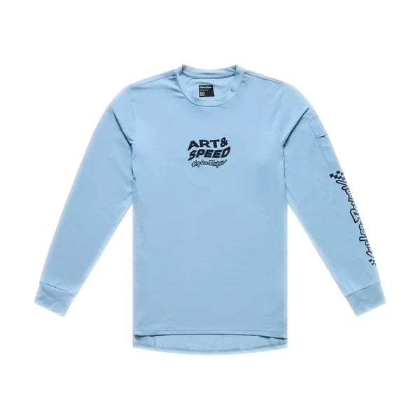 Troy Lee Designs Ruckus Ride Langarm Shirt Waves - Liquid-Life #Wähle Deine Farbe_dawn blue