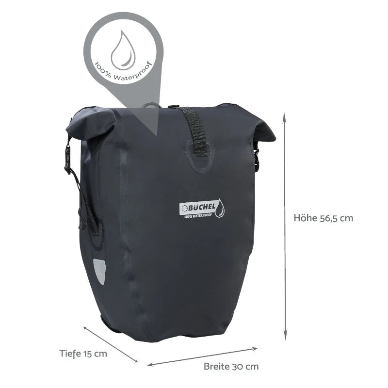 Büchel Gepäckträgertasche wasserdicht - Liquid-Life #Wähle Deine Farbe_schwarz