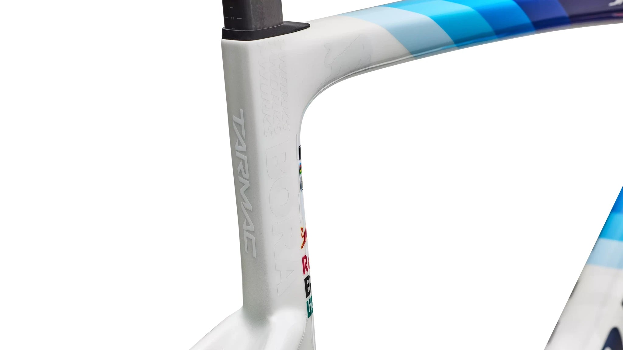 Specialized Tarmac SL9 S-Works Rahmen Team Replica RB Gloss Metallic White Silver / Deep Blue 2027