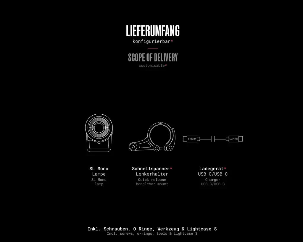 Lupine SL Mono Lampenkopf + Schnellspanner 31,8 - Liquid-Life #Wähle Deine Farbe_
