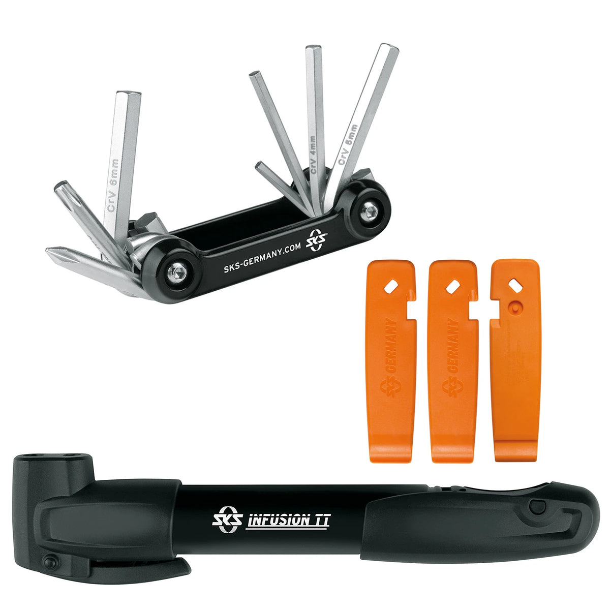 SKS Germany Set Minipumpe - Liquid-Life #Wähle Deine Farbe_schwarz/ orange
