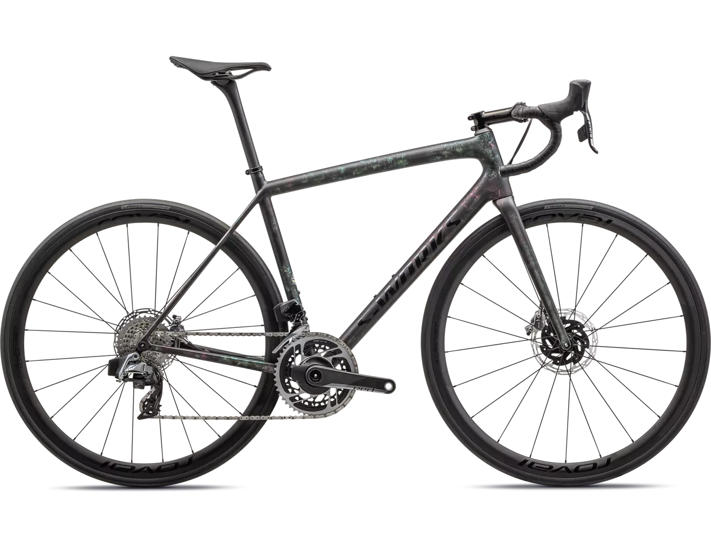 Rennrad Specialized Aethos, Carbonrahmen, Scheibenbremsen, moderne Ausstattung, geeignet für ambitionierte Radfahrer.