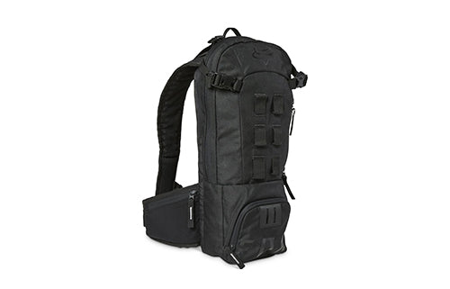 Schwarzer Bike-Rucksack mit ergonomischen Schulterriemen und mehreren Taschen, ideal für Fahrradtouren und Outdoor-Aktivitäten.