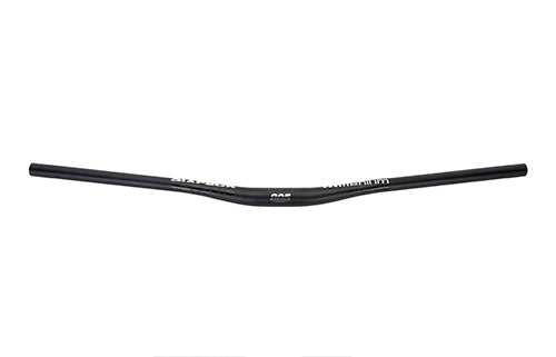 Schwarzer Fahrradlenker für Mountainbikes, robustes Design, geeignet für Outdoor-Radsport.