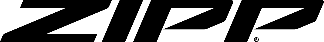 ZIPP Logo in Schwarz, stilisierte Schrift, geeignet für Radsport-Produkte.