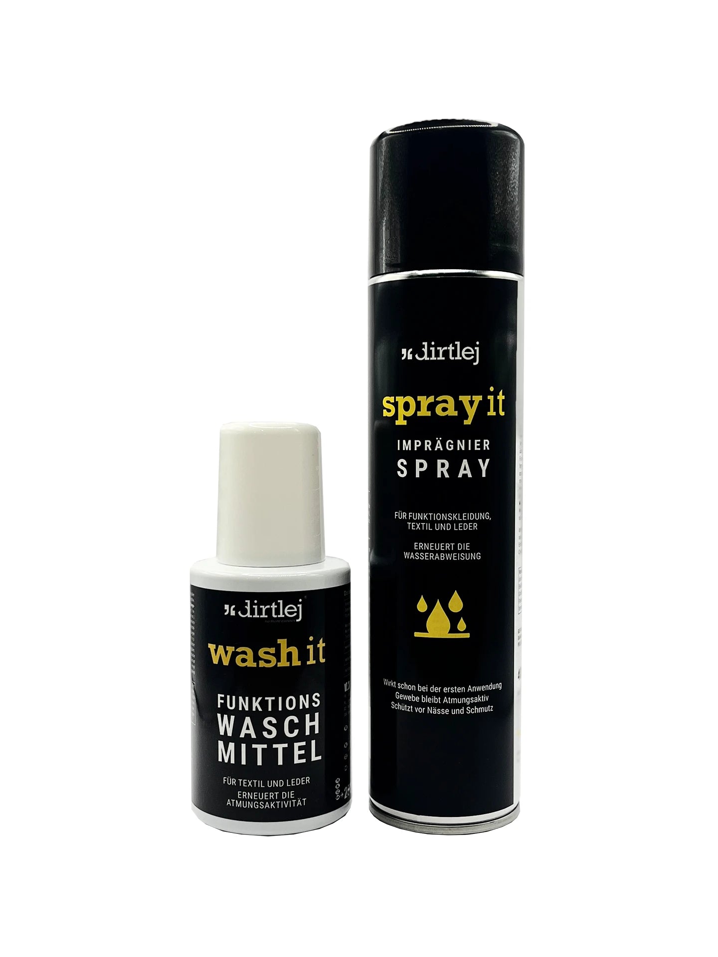 dirtlej care package (1x wash it, 1x spray it) _ Liquid-Life #Wähle Deine Farbe_schwarz