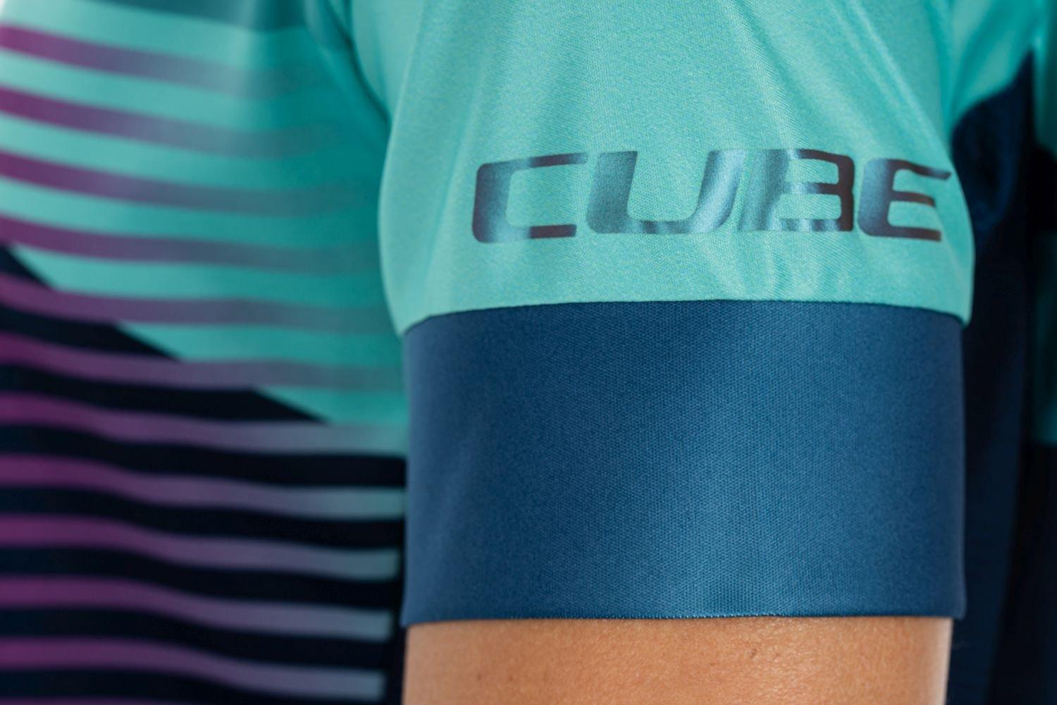 Cube TEAMLINE WS Rundhalstrikot kurzarm - Liquid-Life #Wähle Deine Farbe_Blue´n´Mint